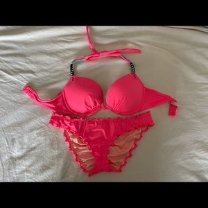 Victoria’s Secret pink halter top bikini